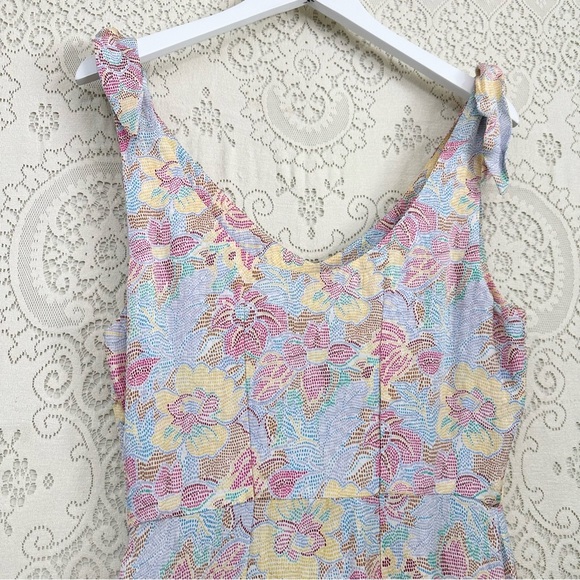 WARM Georgia Dot-Floral Silk Jacquard Shift Dress - Picture 13 of 15